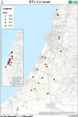 Bluetongue Serotype 3 in Israel 2013–2018: Clinical Manifestations of the Disease and Molecular Characterization of Israeli Strains